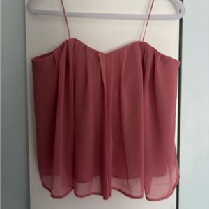 Banana Republic Pink Chiffon strapless top